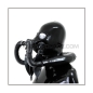 Preview: Deluxe heavyrubber gasmask-zipperhood-system with neckrespirator-rubbersmell-bag-set and 2 rebreathing bags